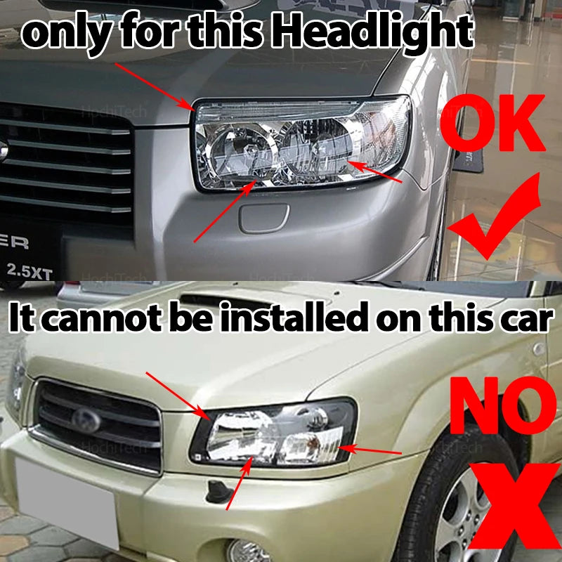 Διαφανείς Καλύμματα Φώτων Προβολής Για Subaru Forester SG 2006-2008