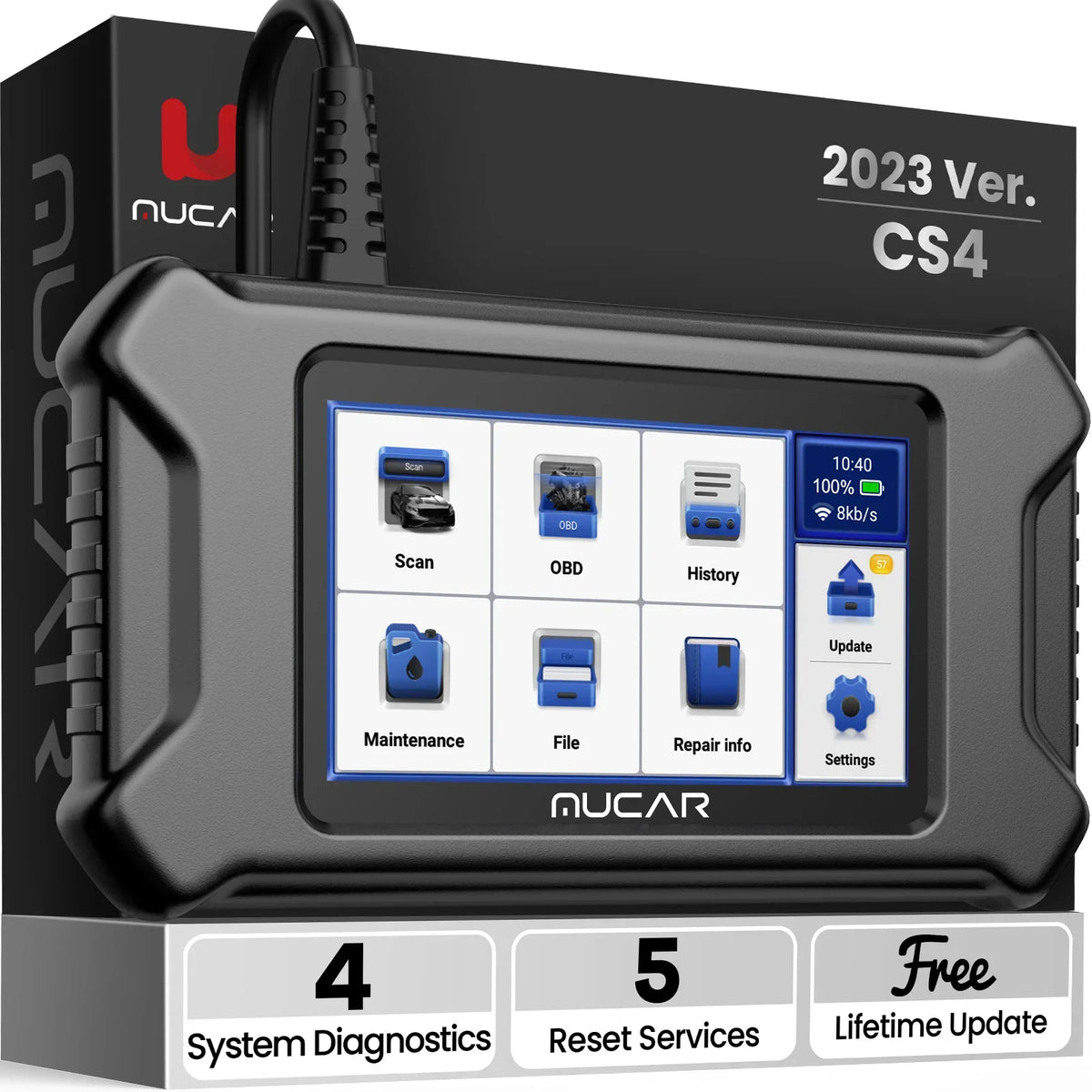 MUCAR CS6 CS5 OBD2 Scanner &ndash; Six System Diagnostics MUCAR CS4 / brazil