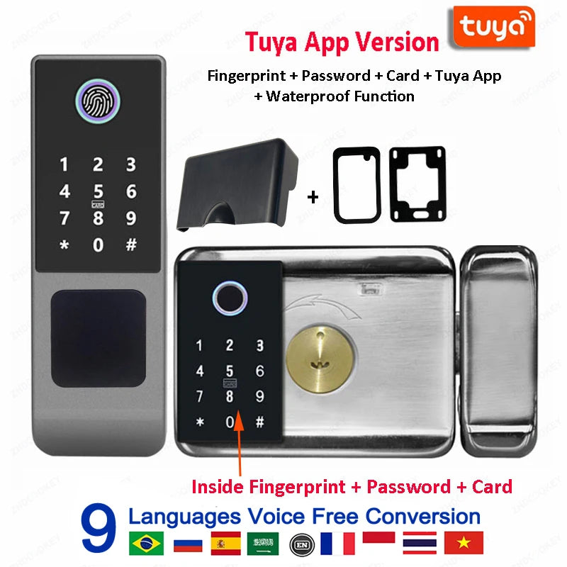 Tuya Smart Waterproof Fingerprint Lock with WiFi &amp; App Control Tuya( double code) / CHINA