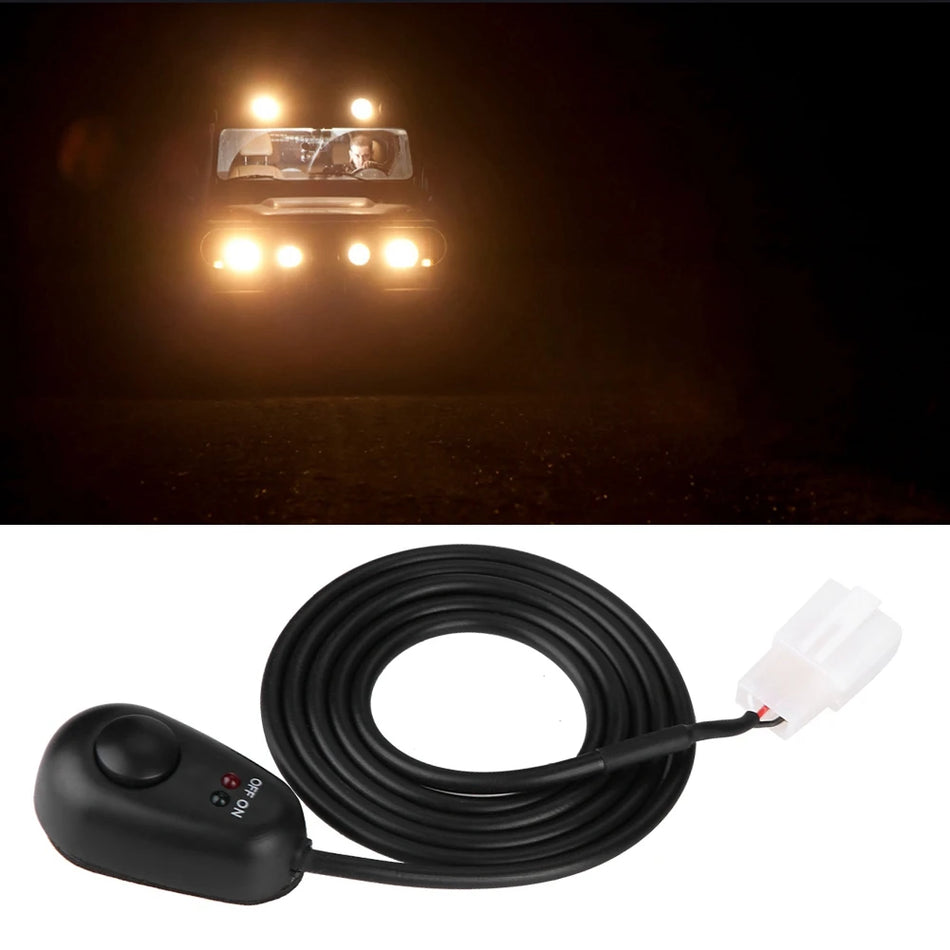 Comutator cu Buton Pus de 12V cu Luminile Indicator LED, Formă de Picătură de Apă, ABS