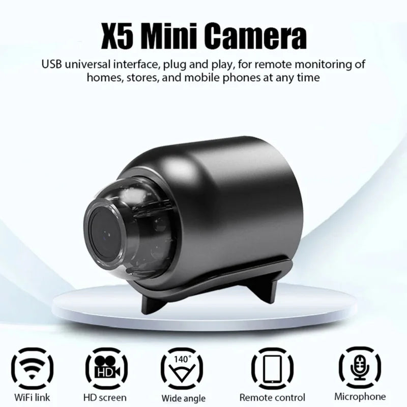 1080P HD X5 Mini WiFi Camera with Sound Detector and Night Vision