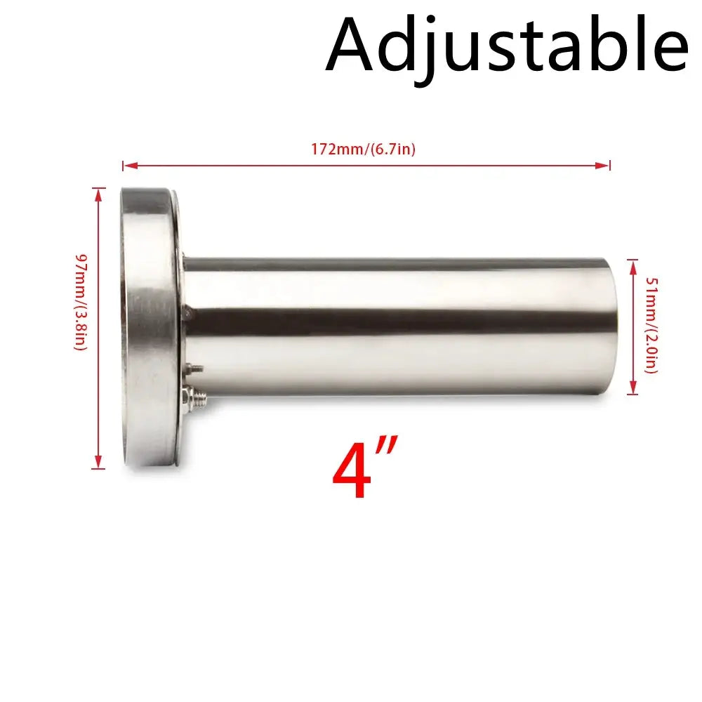 Universal 3.5' /4'' / 4.5'' Round Steel Removable Stainless Steel Car Exhaust Muffler by InterCyprus Trading Ltd