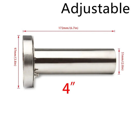 Universal 3.5' /4'' / 4.5'' Round Steel Removable Stainless Steel Car Exhaust Muffler by InterCyprus Trading Ltd