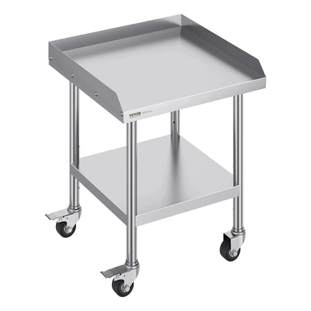 Stainless Steel Mobile Work Table With 4 Wheels