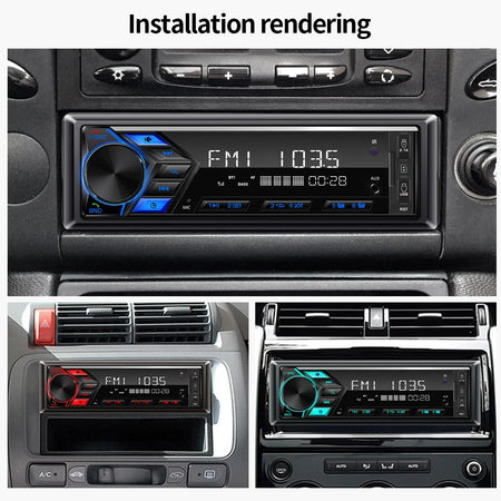 AKAMATE 1DIN Car Radio &ndash; Bluetooth MP3 USB TF Card Charging