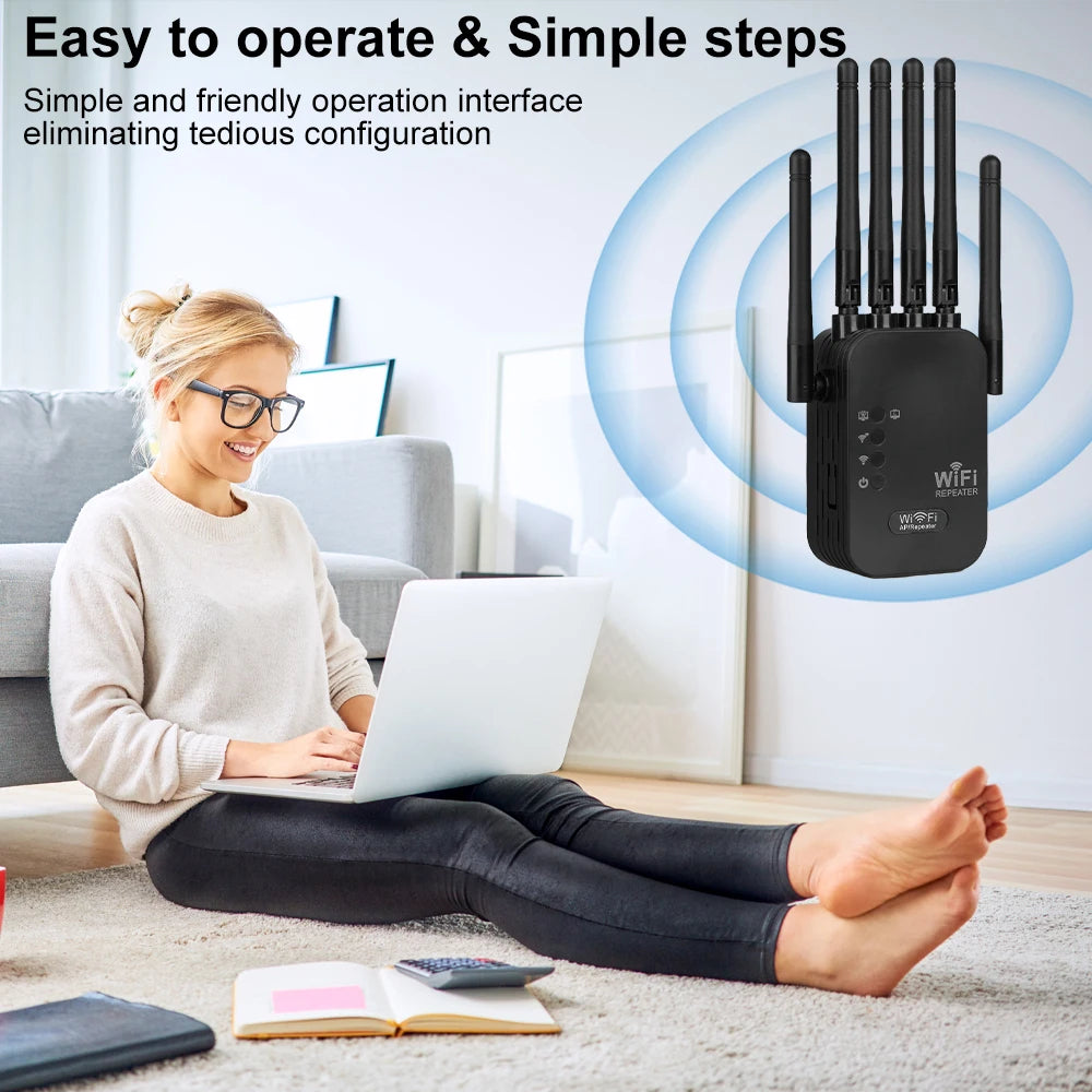 Magecam 2.4G/5GHz WiFi Extender &ndash; Fast 1200Mbps Signal