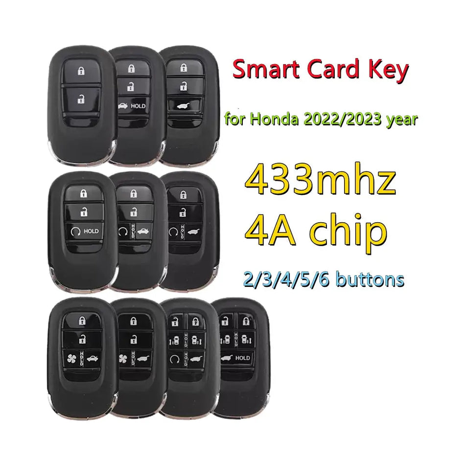 Aftermarket Car Smart Remote Key 4A Chip 434MHz Promixity Card Car Remote Key For Honda Civic Accord Odyssey ZRV CRV 2022 2023 by InterCyprus Trading Ltd