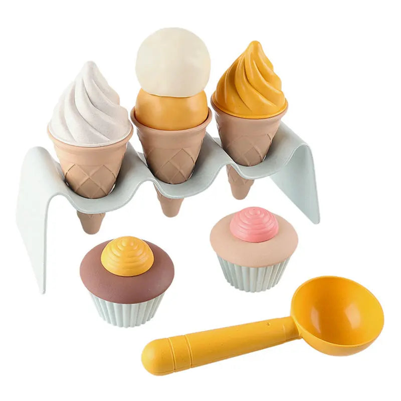 TTF01006 Ice Cream Kitchen Toy &ndash; Safe Wheat Straw Play TTF01006
