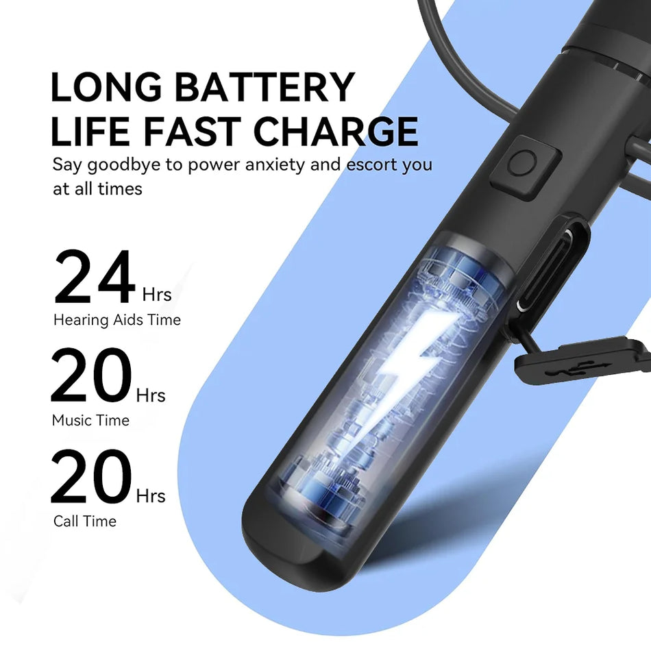 Bluetooth sluchadlo zesilovač s potlačením šumu, dobíjecí, Bluetooth 5, hudba a telefon