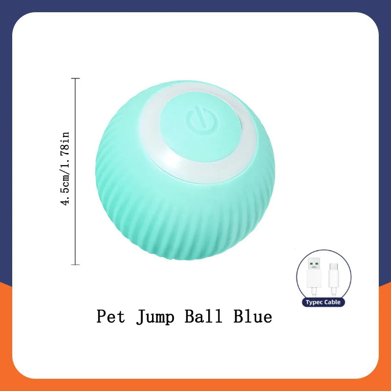 Interactive Smart Pet Ball - USB Rechargeable Electronic Toy for Puppies and Kittens - Birthday Gift for Dogs and Cats Blue A / CHINA