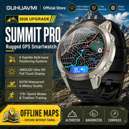 2026 Military Satellite Offline Map GPS Smart Watch Men 1.43''AMOLED Bluetooth Call Compass 5ATM Waterproof 170+Sport Smartwatch by InterCyprus Trading Ltd