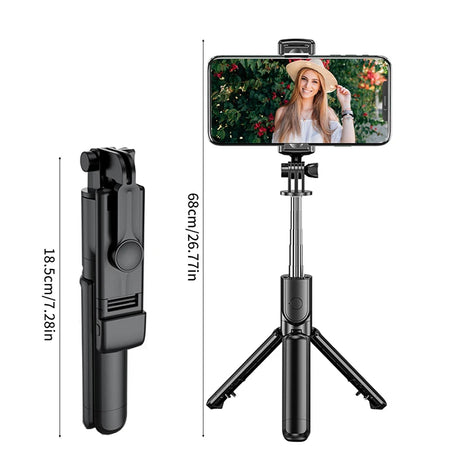 CrownQu Wireless Selfie Stick Tripod &ndash; Extendable with Bluetooth Remote