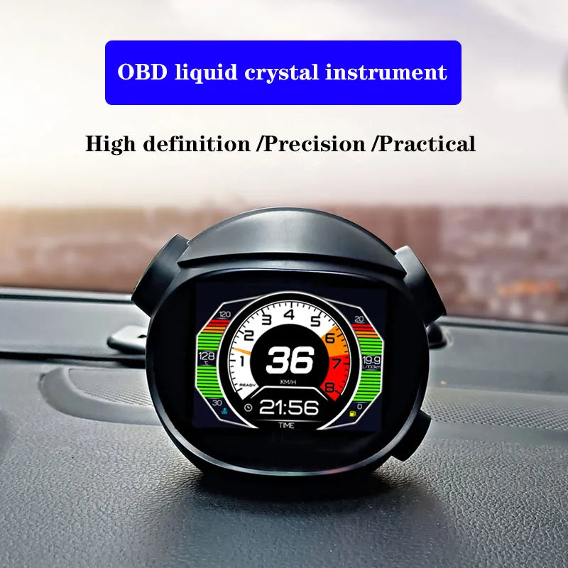 Auto Head-Up Displejs HUD ar OBD instrumentu, ātruma un temperatūras rādījumiem