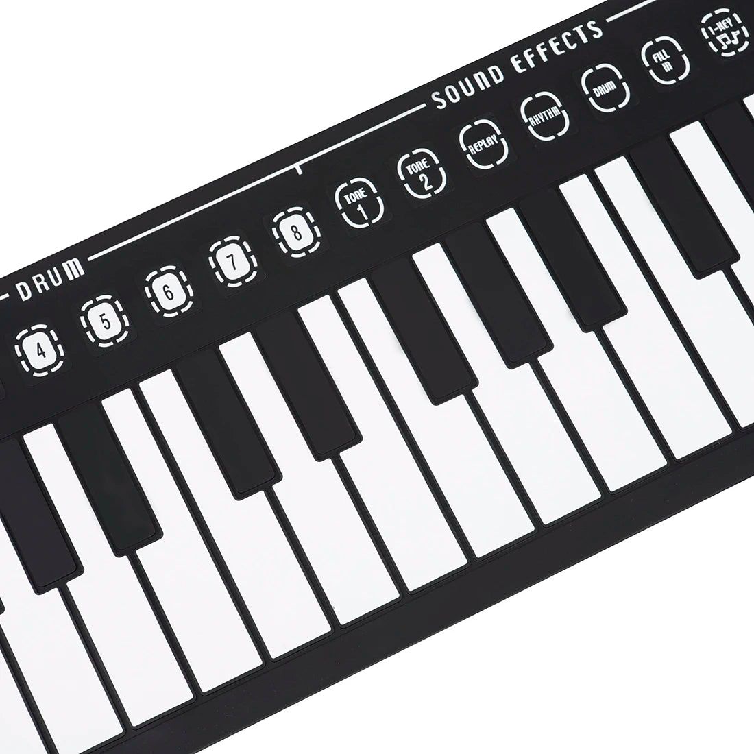 IRIN 49-Key Hand Roll Up Piano &ndash; Foldable Silicone Keyboard