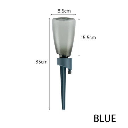 Automatic Flower Watering Device - Adjustable Speed Drip Irrigation for Gardens &amp; Succulents Blue bottle