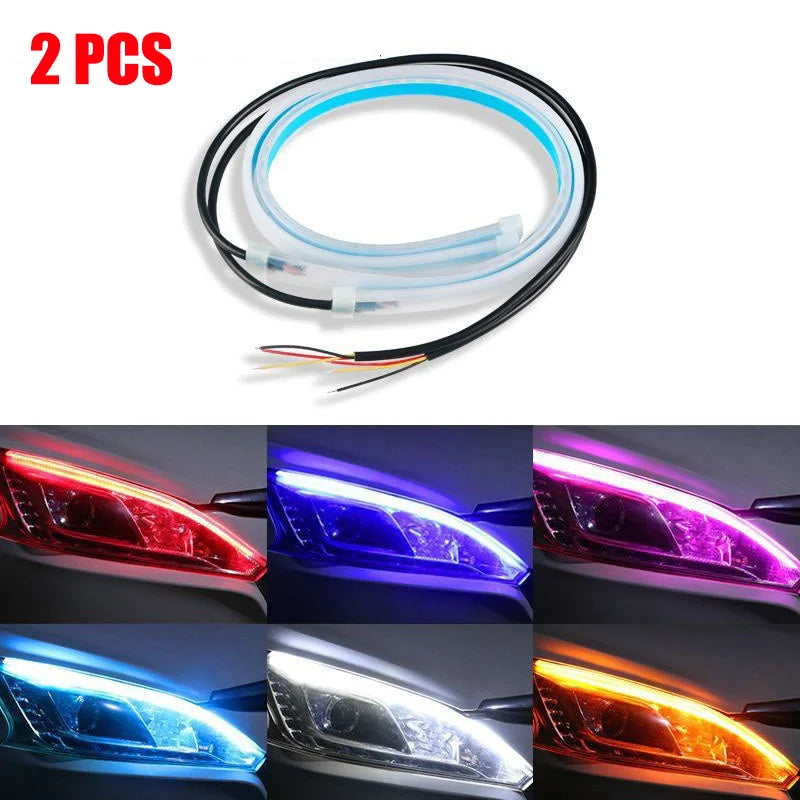 2Pcs 12V LED DRL Light Strip &ndash; Waterproof And Flexible