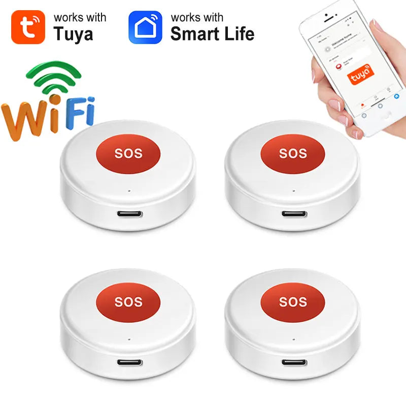 Tuya WiFi SOS Button &ndash; Emergency Panic Alert Remote Option B