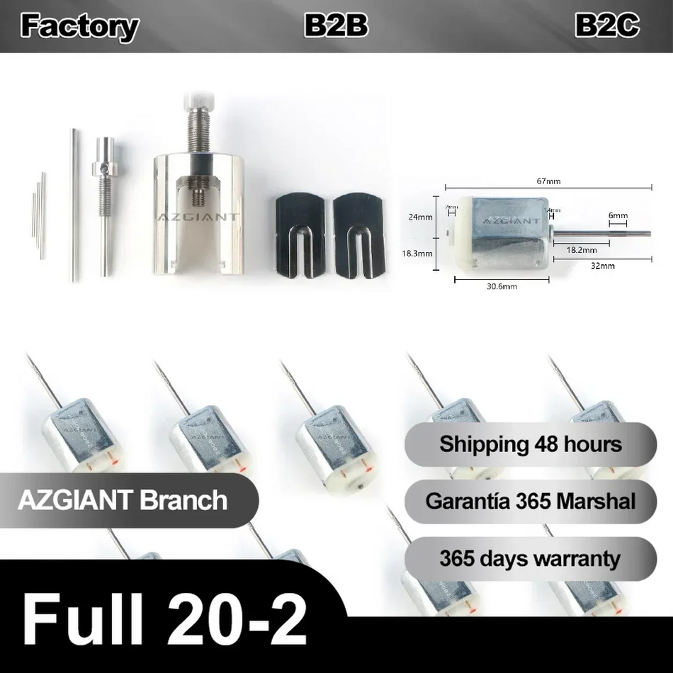 FC280 Motor With Gear Pinion Removal Tool for Car Door Locks and Trunk Actuators