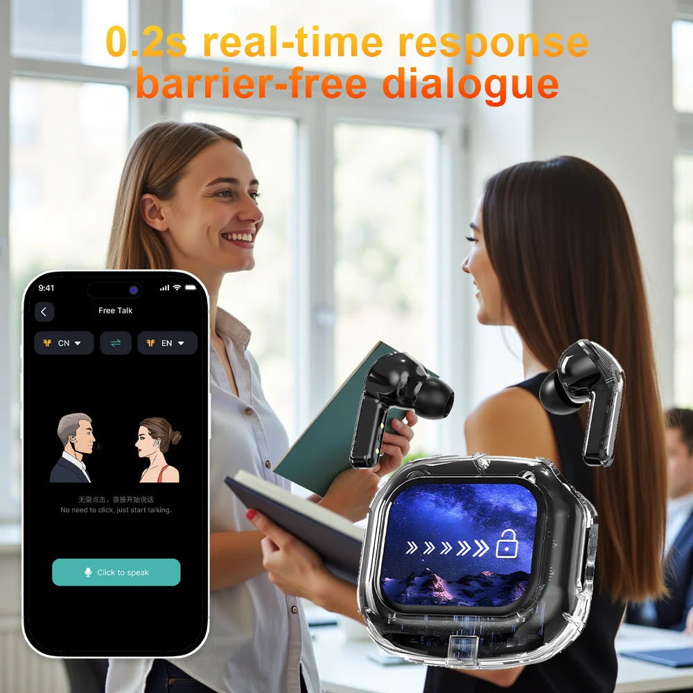 WJOY Translation Headphones &ndash; Smart Touch Screen With ANC