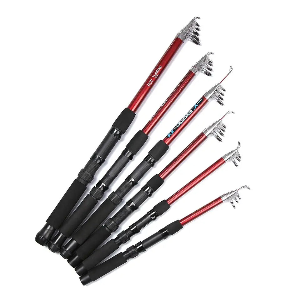 Telescopic Fishing Rod - 1.8M to 3M Durable Fiberglass Sea Rods