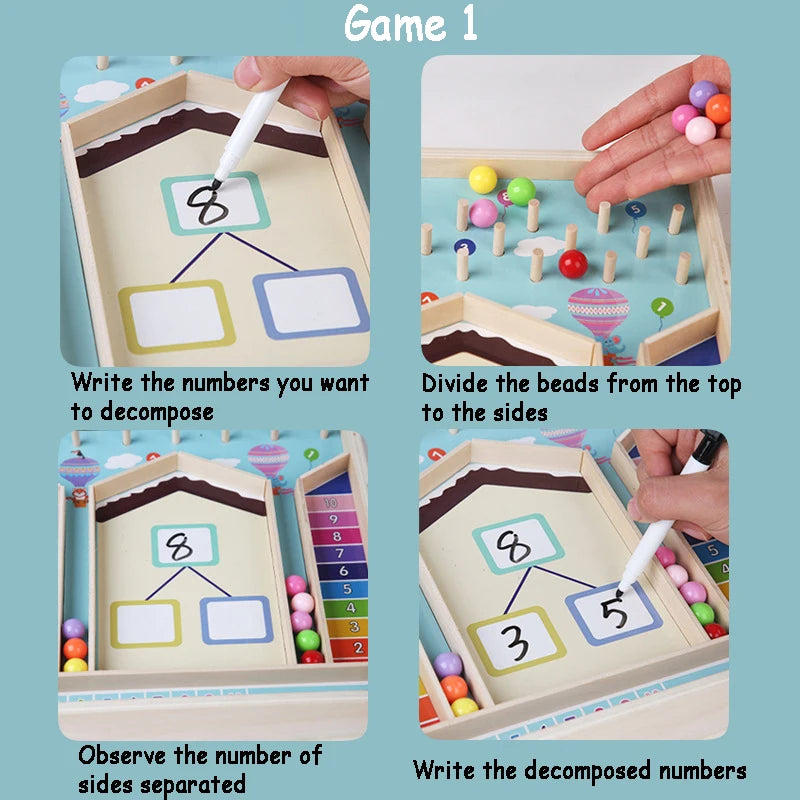 Kids Montessori Math Counting Toy &ndash; Wooden Educational Tool