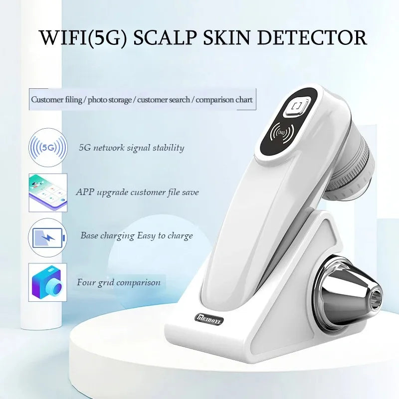 WIFI Scalp Skin Detector 50X200X - HD 5G WiFi Follicle Scan