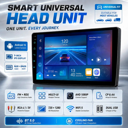 Android 15 2Din Car Radio With Wireless CarPlay For VW Audi by InterCyprus Trading Ltd