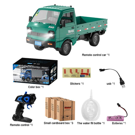 2.4G KF21 Scale Mini RC Cars Cargo Truck &ndash; Drift Function KF21-Green