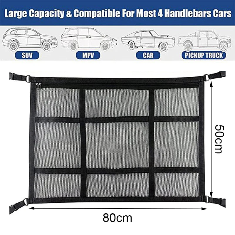 Car Roof Storage Organizer &ndash; Durable Polyester Mesh