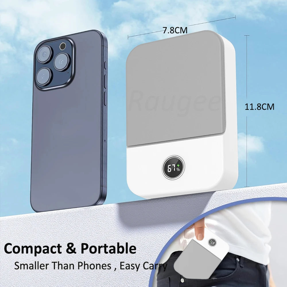 Raugee Portable Waist Clip Fan - USB Rechargeable Compact