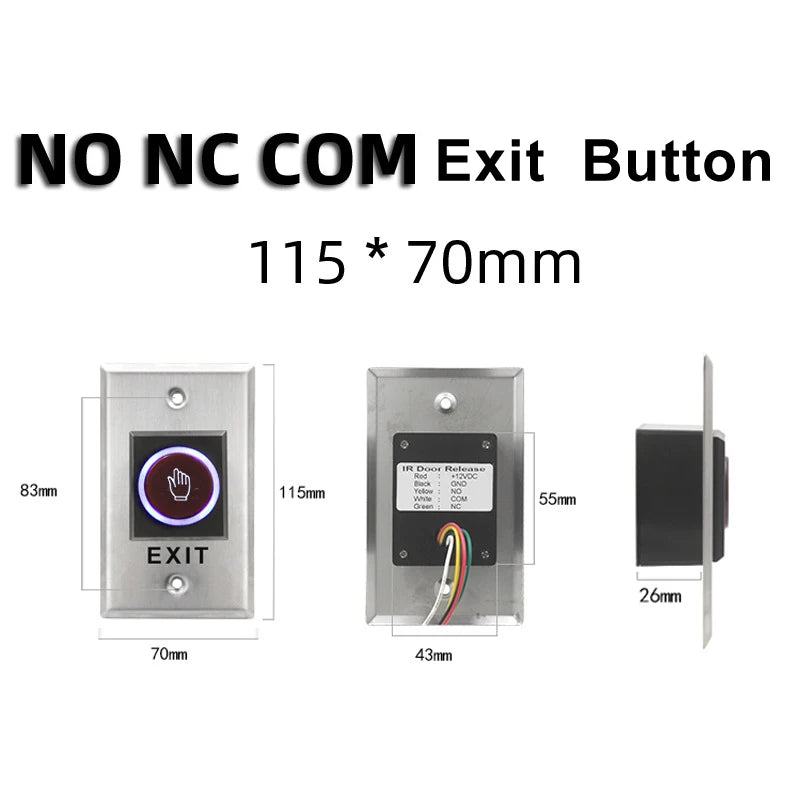 GH80B/GH70B/K10/29NT-W Exit Button &ndash; No Touch Release