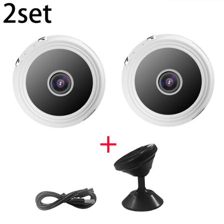A9 Mini WiFi Camera - HD 1080P 2set white
