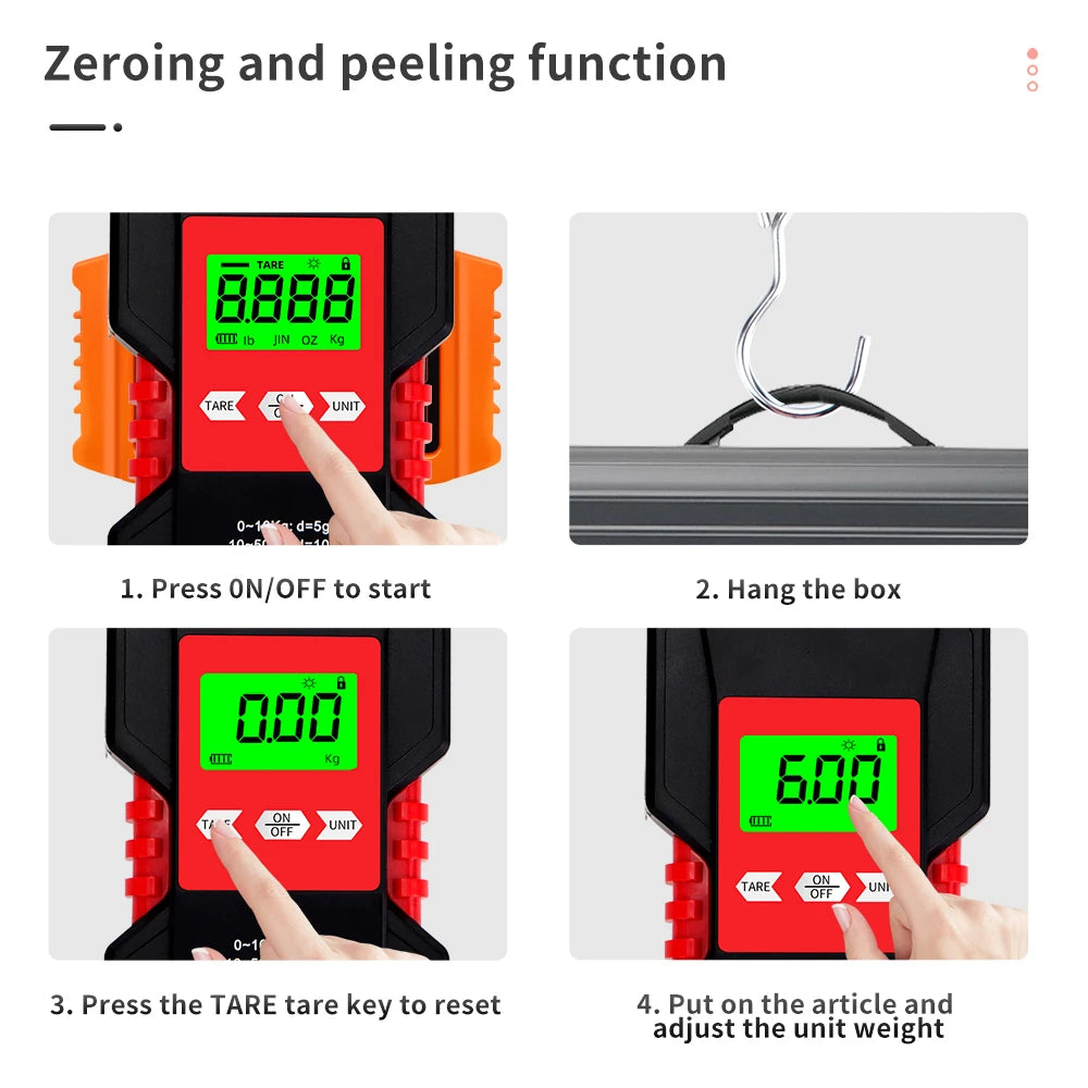 50kg 5g Fishing Scales LCD Digital Waterproof &ndash; Lightweight