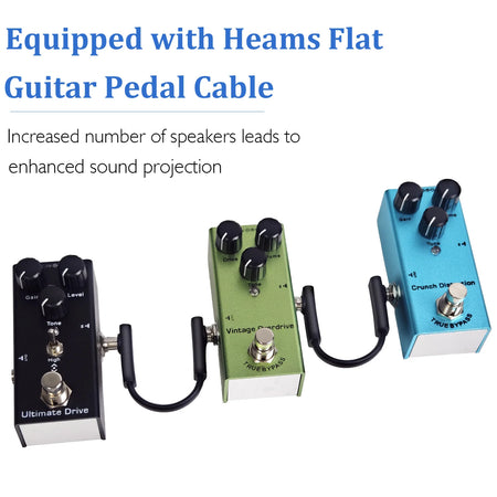 Miwayer Flat Patch Cables For Guitar Pedal - Space Saving