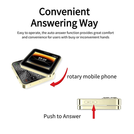 Rotatable Cute Mini Slider Phone &ndash; Two Torch Lights