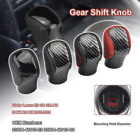 Automatic Gear Shift Knob PU Leather For Lexus ES IS GS RX RC GX460 by InterCyprus Trading Ltd