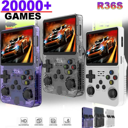 R36S Handheld Game Console with 3.5-Inch IPS, 20,000 Games, Arkos System