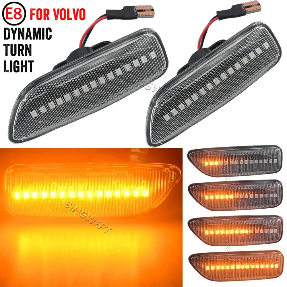 OEM # 30722641 34432641 Dynamic LED Amber Side Marker Blinker Turn Signal Light For Volvo S60 V70 XC90 S80 XC70 1998-2007 by InterCyprus Trading Ltd