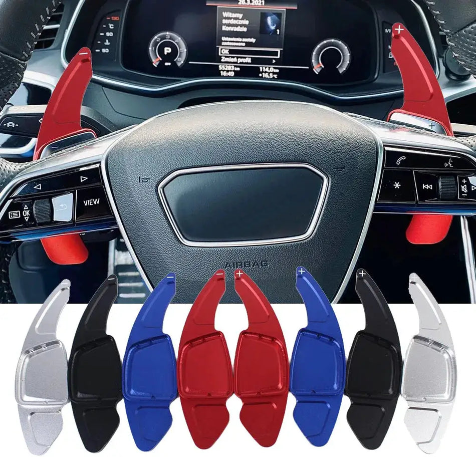 Steering Paddle Shift Extension Stickers For Audi A3 A4 A6 S4 by InterCyprus Trading Ltd