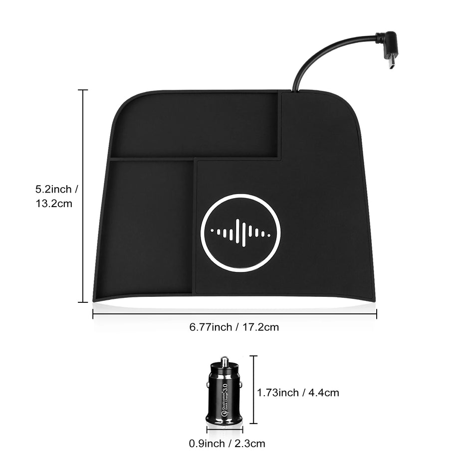 Wireless Charger Pad Silicone Fast Charging for Chevrolet Equinox 2018-2023