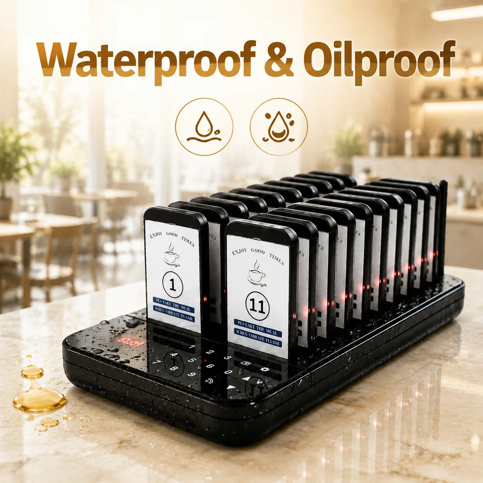 Waterdicht Restaurant Pager Systeem voor Voedseltruck F103