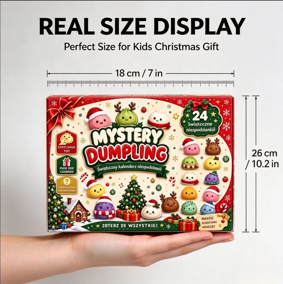 Christmas Advent Calendar 24 Pcs Dumpling Squishies Slow Rising Fidget Toy