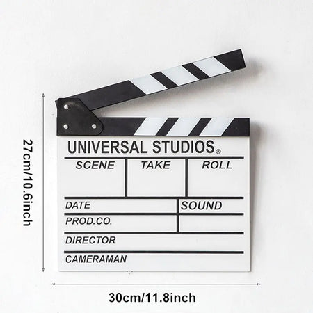 30x27cm Movie Clapboard White (30x27cm)