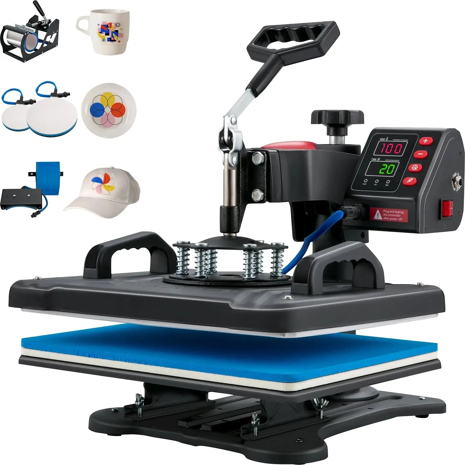 Five In One Heat Press 12x15 Clamshell Sublimation United States