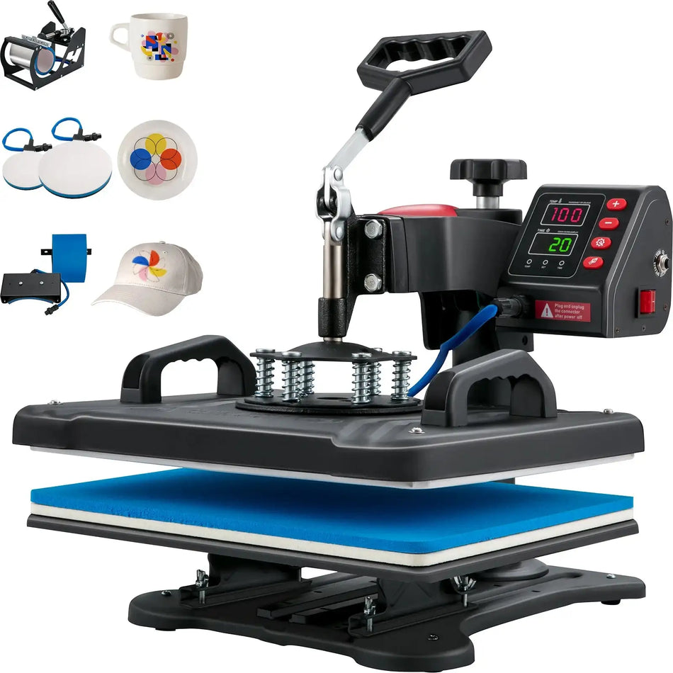 Five In One Heat Press 12x15 Clamshell Sublimation United States