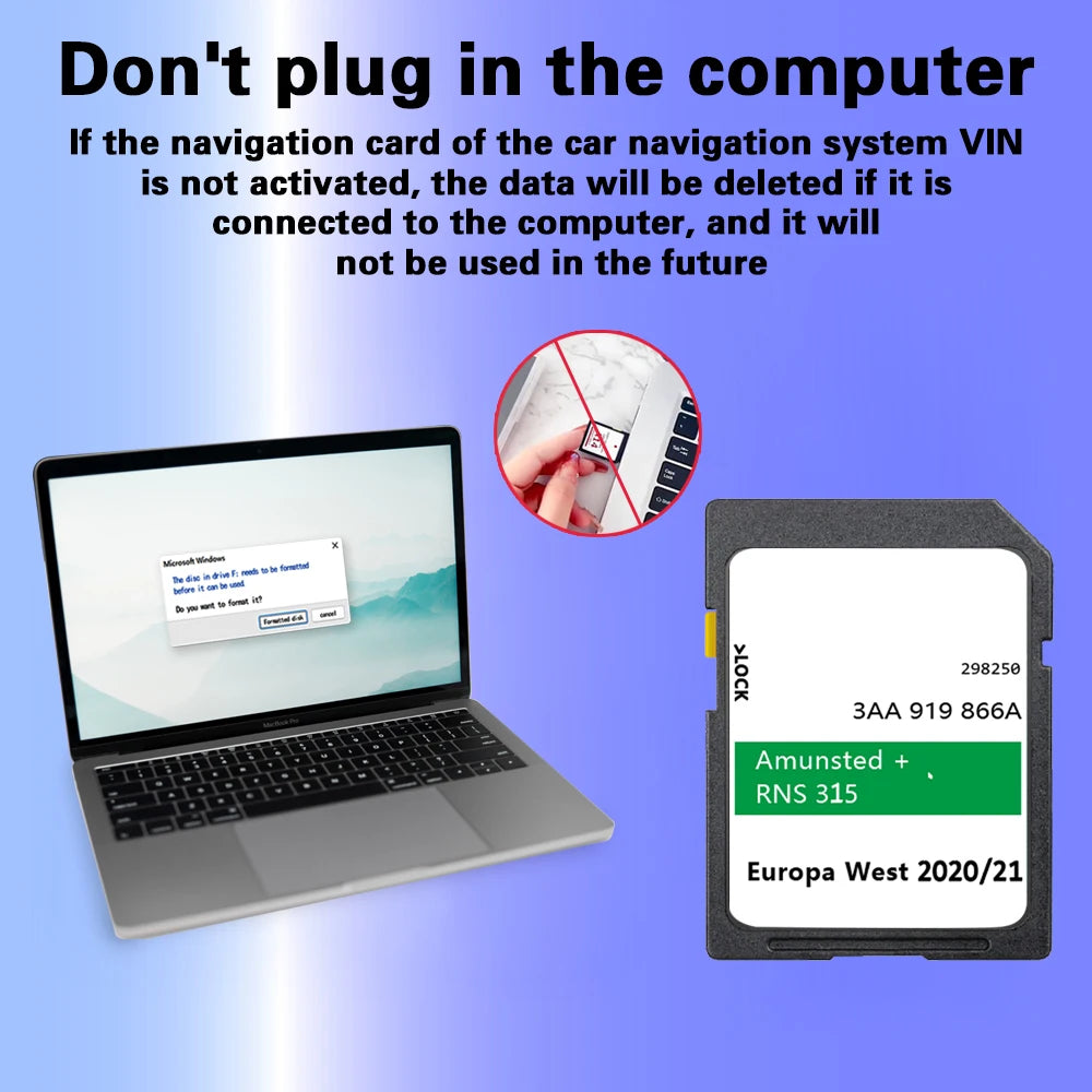 SD Card Maps Europe UK 8GB RNS315 Amunsted+ &ndash; Updated Maps