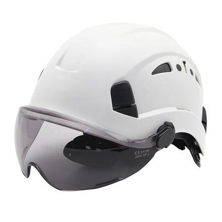 CR08 Safety Helmet With Visor &ndash; Lightweight Head Protection white dark lens