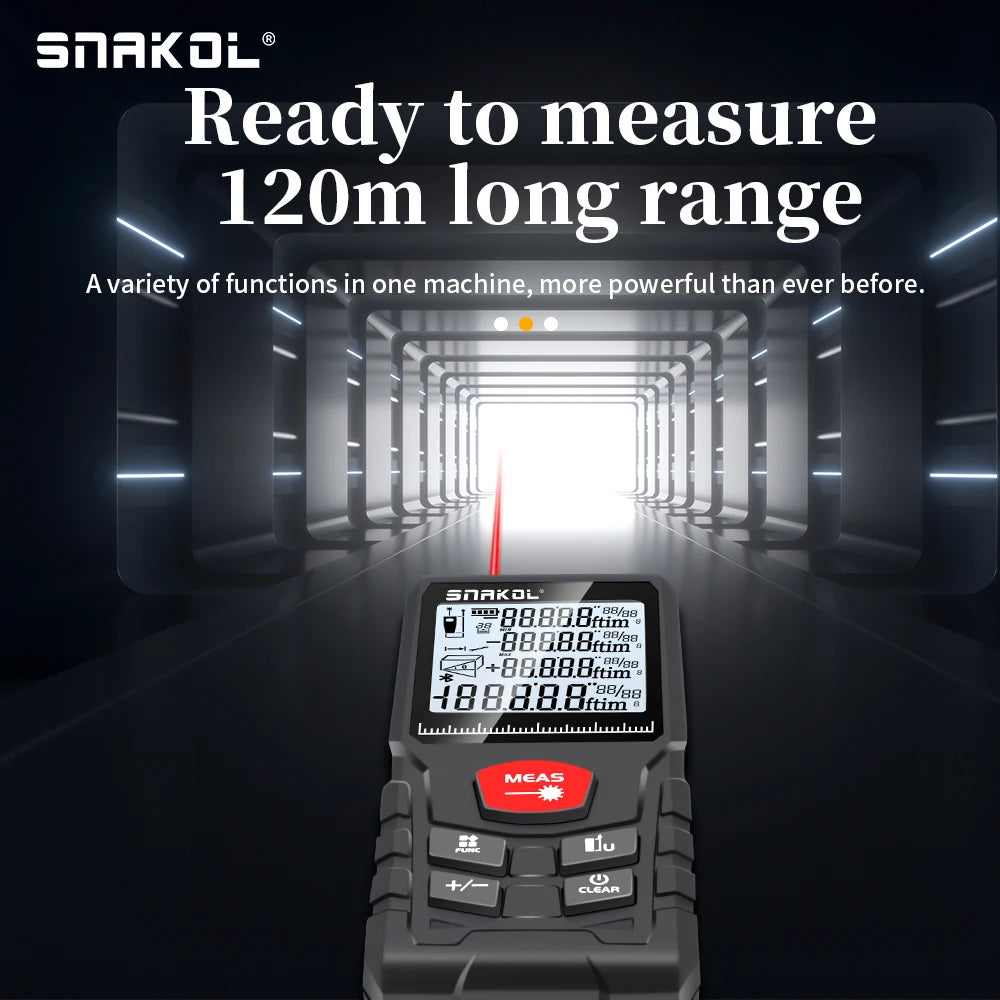 SNAKOL Professional Laser Distance Meter with Range Options up to 120m