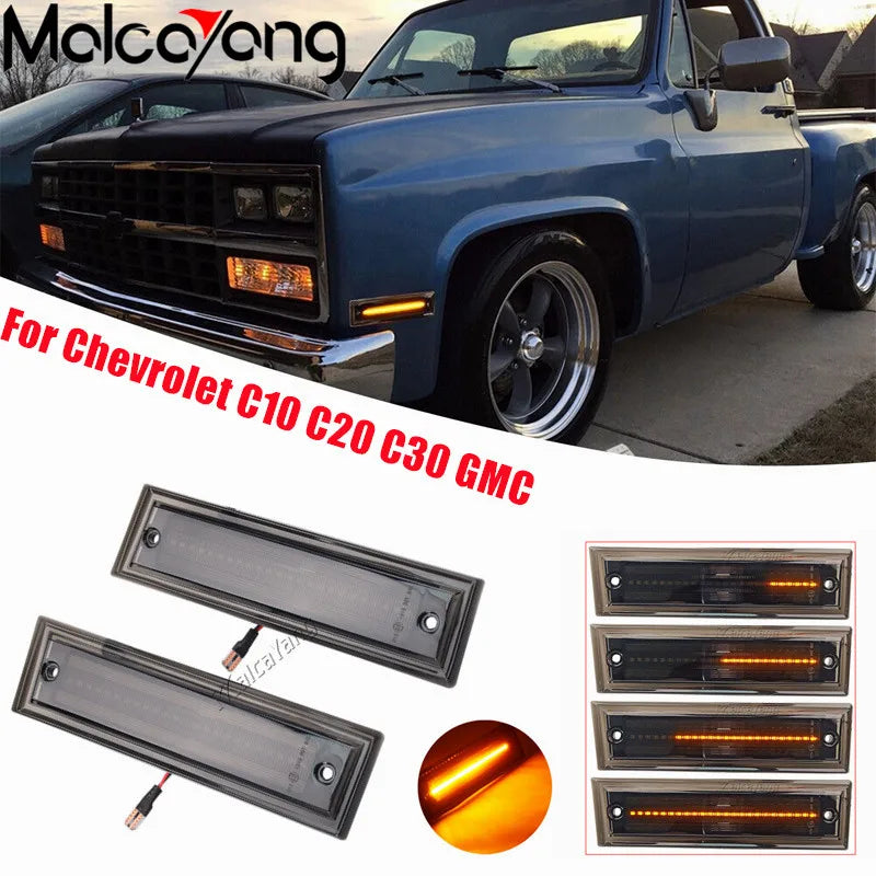 2 ks bočných markerových svetiel LED pre Chevrolet C10 C20 K10 K20 Blazer