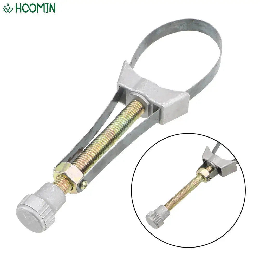 Adjustable Car Oil Filter Removal Tool - 60mm to 120mm Steel Strap Wrench Default Title